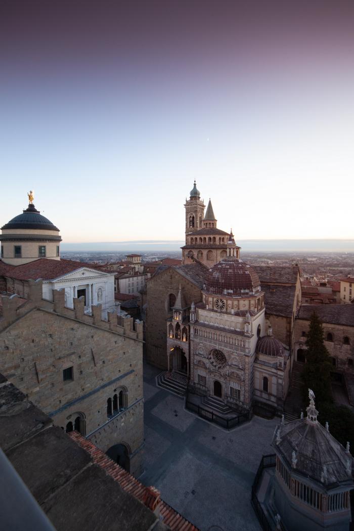 Overview of the upper part of the city of Bergamo where UniBg is located